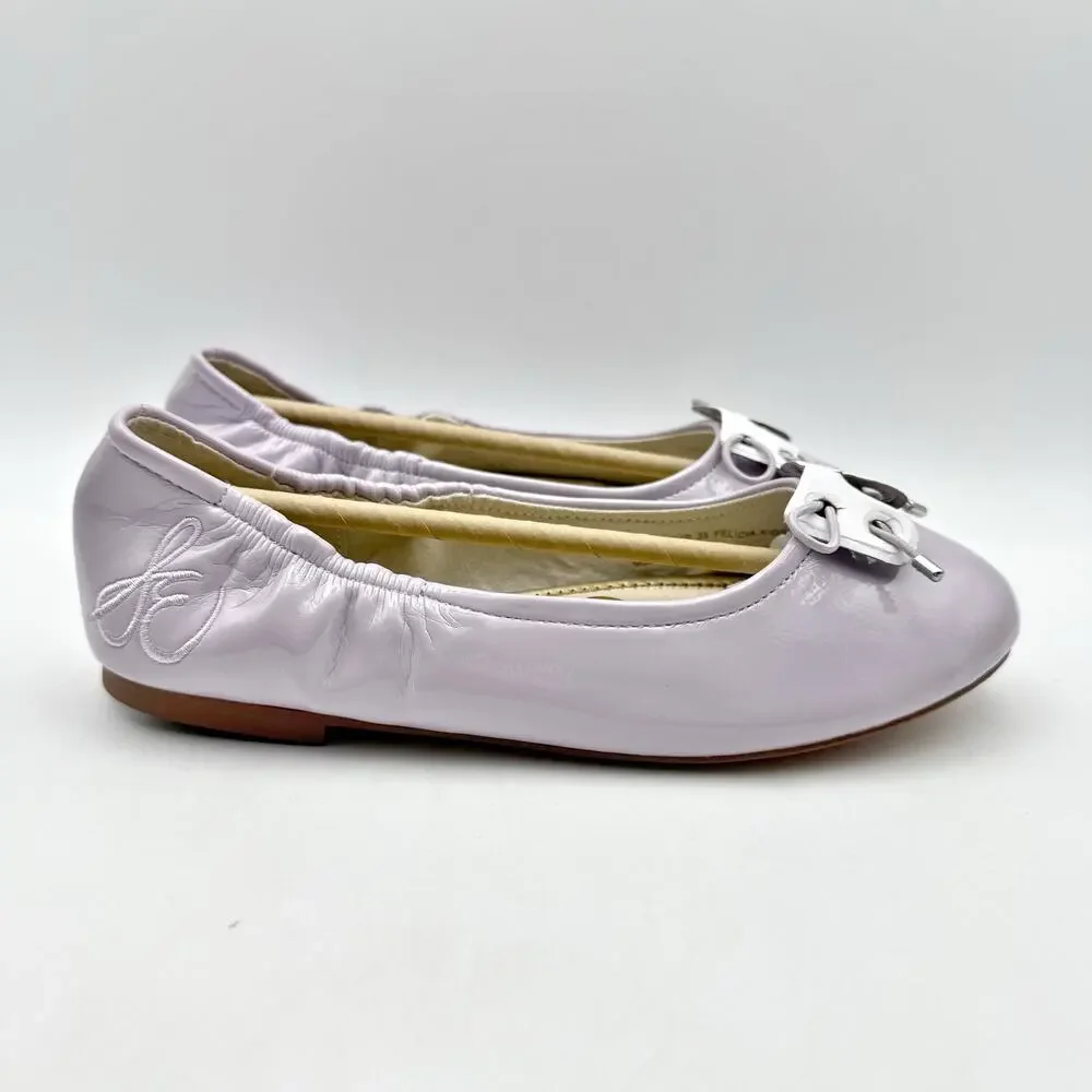 Sam Edelman Kids Felicia Ballet Flats US 3 M EU 35 Soft Lilac Vegan Leather NIB